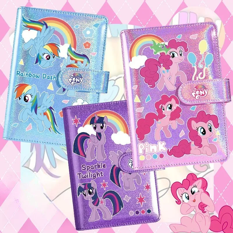 My Little Pony Fluttershy Rainbow Dash anime peripheral creative cartoon printed laser loose-leaf notebook student birthday gift