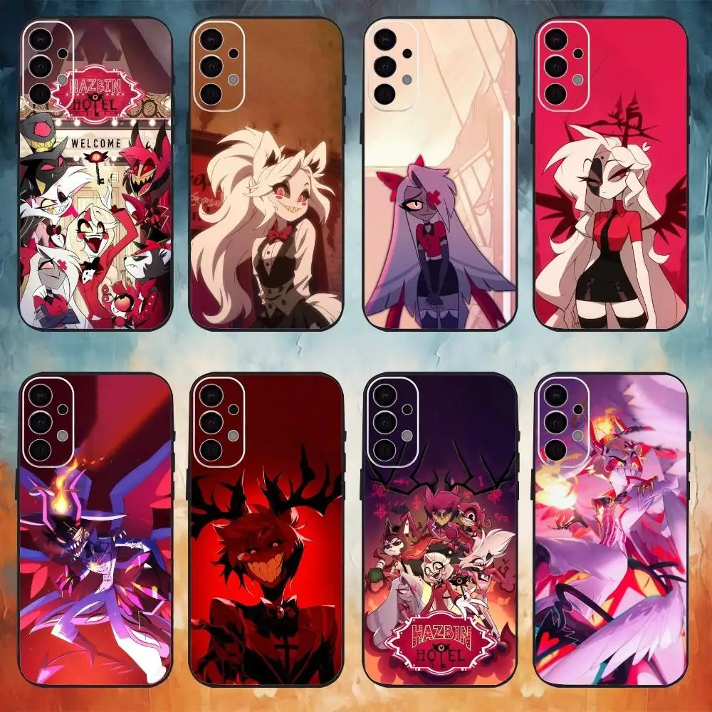 

Hazbin Anime H-Hotel Phone Case For Samsung S25,S24,S21,S22,S23,S30,Ultra,S20,Plus,Fe,Note,10,9,5G Black Cover