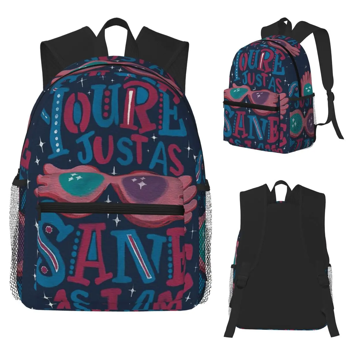 Luna L-Lovegoods Glasses Student Backpack School Bag Hiking Travel Daypack for Men Women Bookbag Shoulder Bags