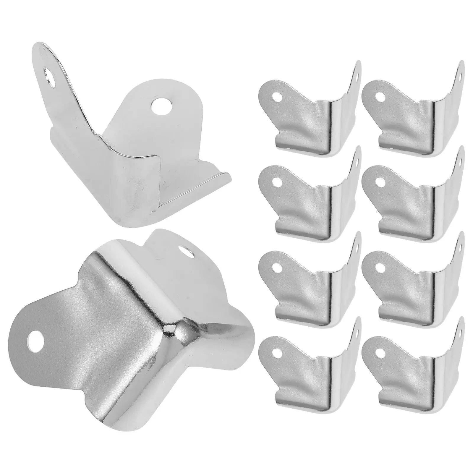 Metal Box Corner Protectors 10Pcs Electroplated Speaker Cabinet Furniture Edge Guards for Travel Cases