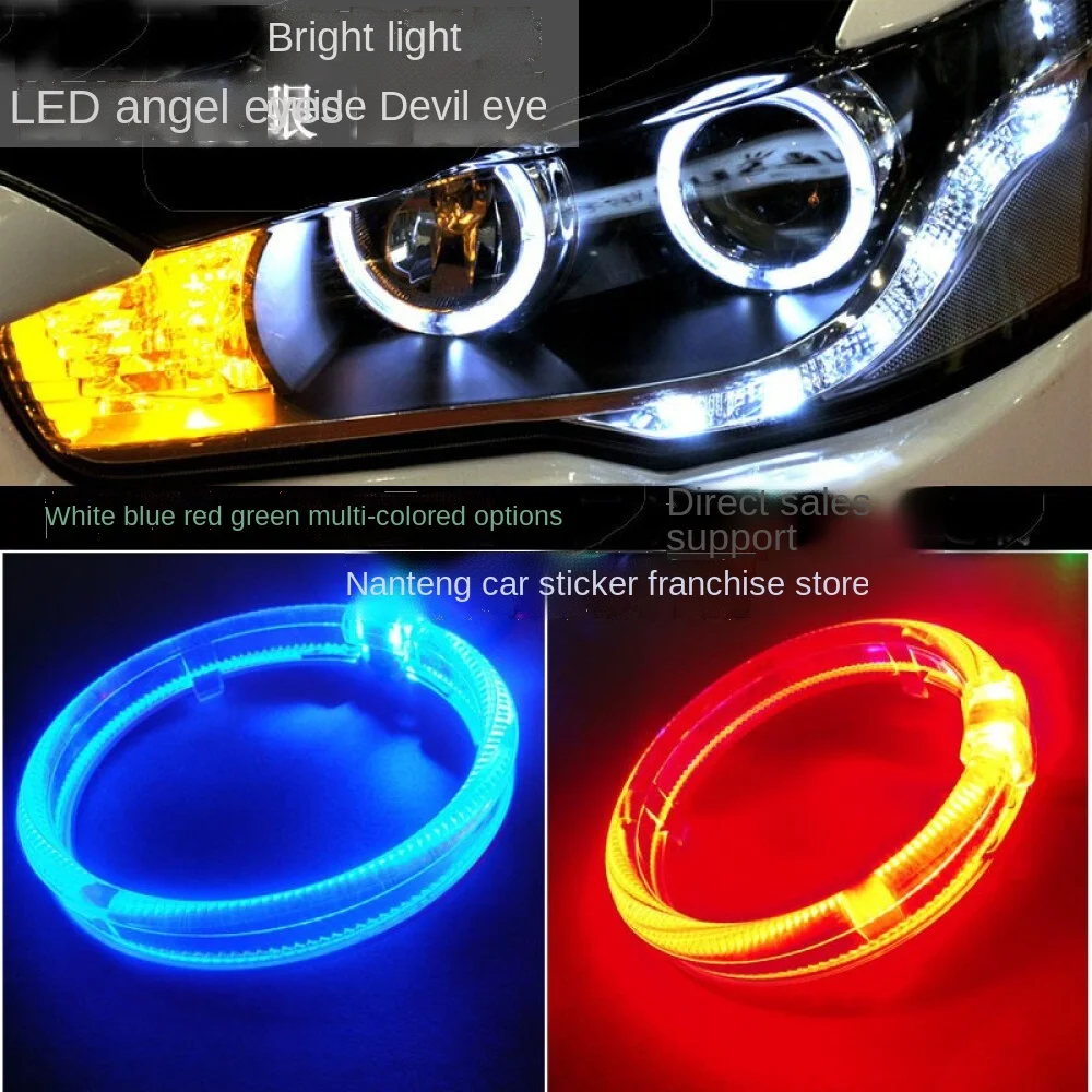 

2Pcs 95mm LED Angle Eye White Blue Red Headlight Bulb Halo Ring DC12V Daytime Running Light LED Angle Eye Car SUV Styling