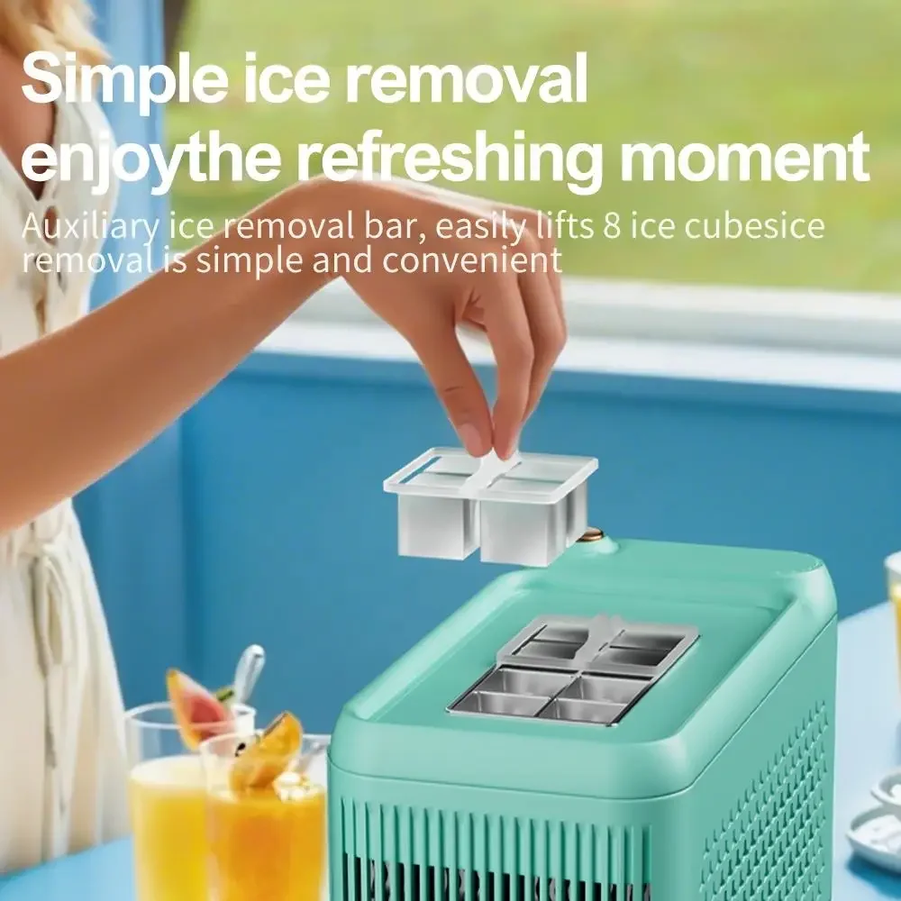 FirmHome StoreNew Portable Car Ice Maker, 8 Cubic Meter, Suitable For Camping, Travel, Office Vehicles, Mini Ice Cubes