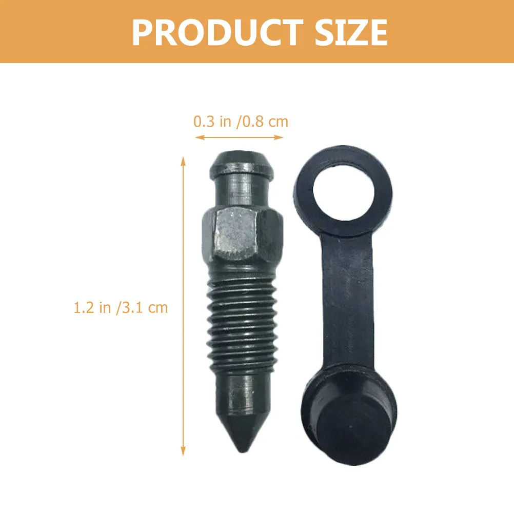 1Set Premium Stainless Steel Motorbike Brake Bleeder Screw Cap Kit for Motorcycle Caliper Bleed Valve Exhaust Bolt Drain Oil