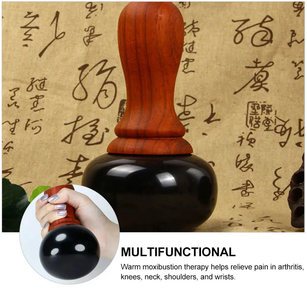 

1 шт. Черный теплый аппарат для моксотерапии, массажный прибор для всего тела с функцией нагрева, для шеи, плеч, спины, лица, для прогревания моксой