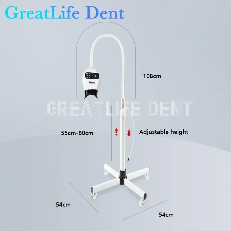 GreatLife-Machine de Blanchiment des Dents Mobile, Lumière Froide Bleue, Rouge et Violette, Lampe pour Wiltshire, 8 Pièces