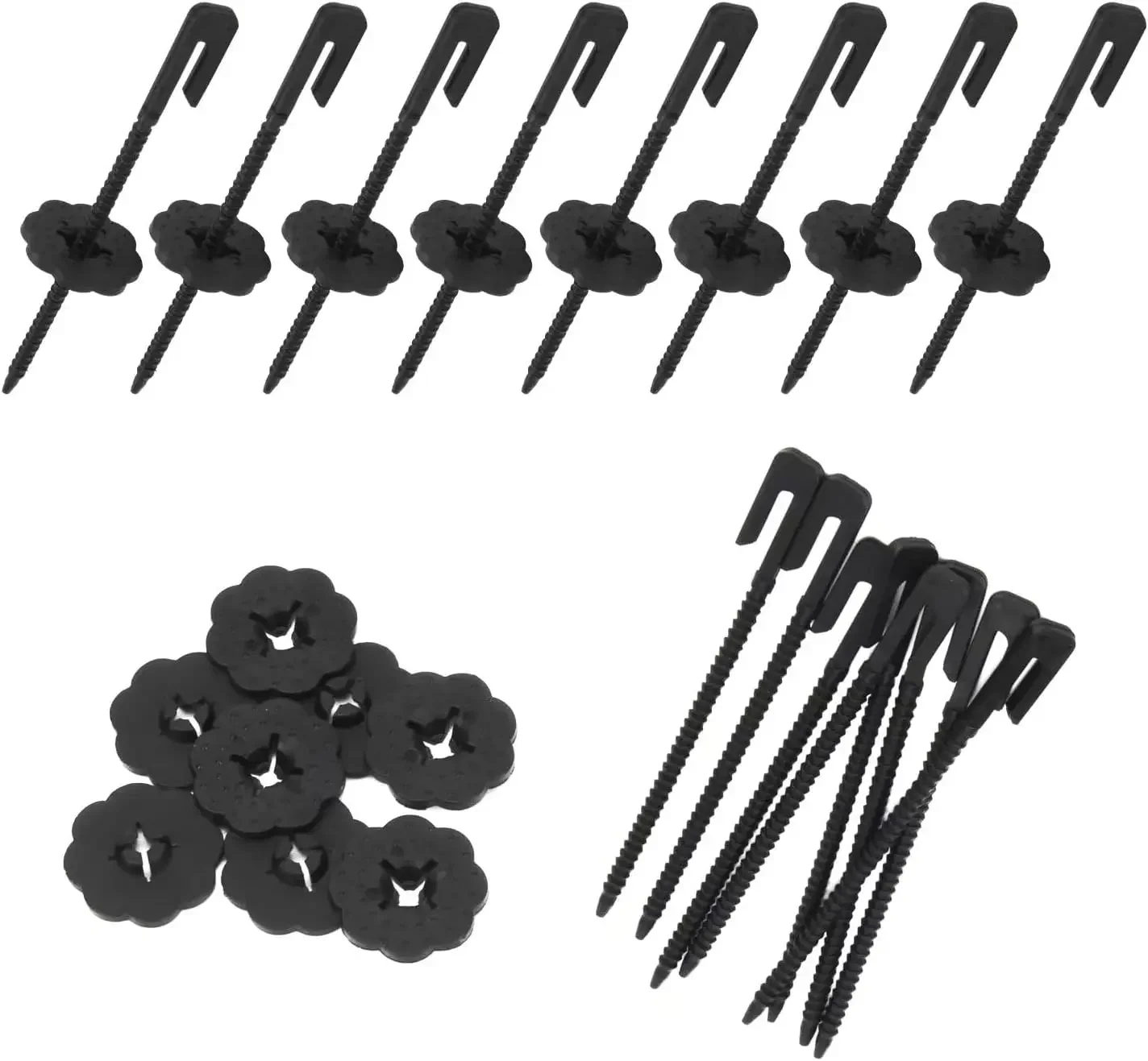 

50/100/150/200 Sets Solar Panel Bird Guard Fastener Clips, Guard Fastener Clips for Squirrel Proof Bird Pigeon Fence (Nylon)