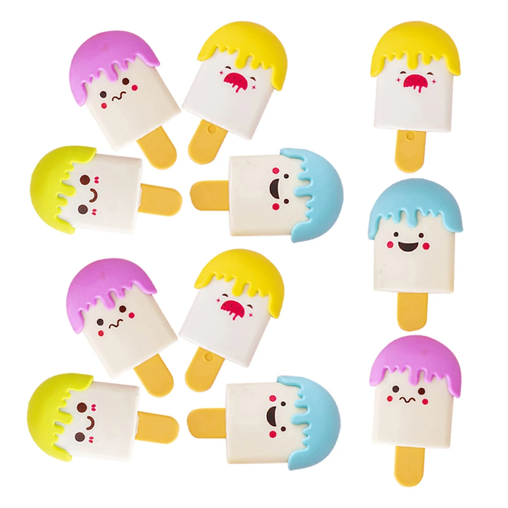 36 個アイスクリーム形の消しゴムかわいいミニゴム消しゴムポータブル漫画オフィス教室用バルク鉛筆消し文房具