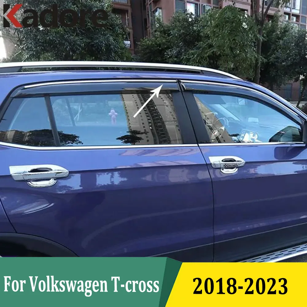 

Отражатель окон для Volkswagen VW T-cross Tcross 2018-2023, защита от солнца, дождя, навес, отражатели окон, защитные аксессуары