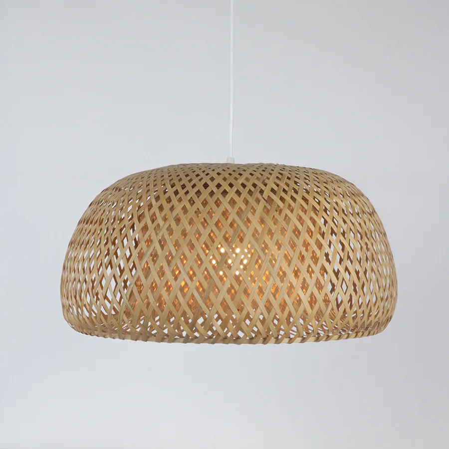 

Bamboo art chandelier new Chinese antique creative bamboo woven lantern tea room restaurant hotel hot pot shop zen Chinese antiq