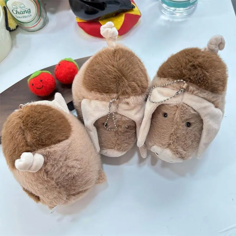 Pendentif et porte-clés pour sac à dos en peluche de cochon tacheté pour fille ; Breloque de sac mignonne 1/2 pièces, jouet en peluche, porte-clés, cadeau Ragdoll