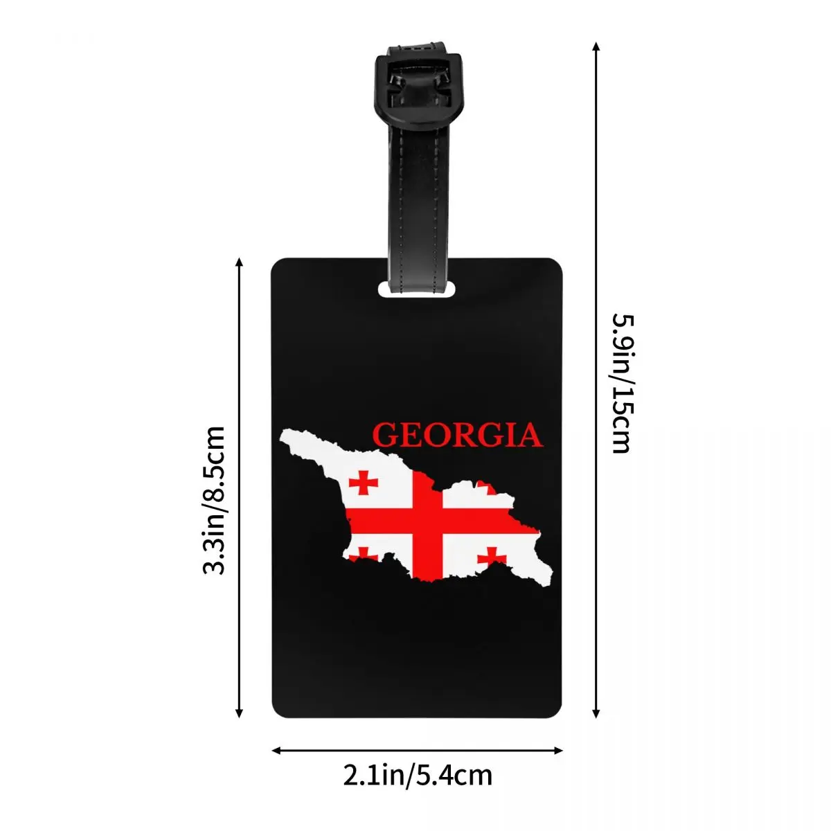 Custom Georgia Flag Map etichetta per bagagli protezione della Privacy etichette per bagagli patriottici georgiani etichette per borse da viaggio valigia