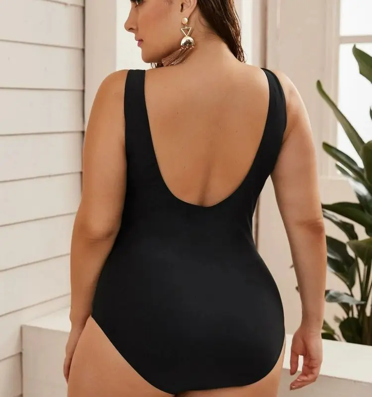 زائد حجم الصيف بحر الأزهار المرأة الحمالة تجمع مثير ملابس السباحة خمر سليم صالح عارية الذراعين مبطن البرازيلي ملابس السباحة #4