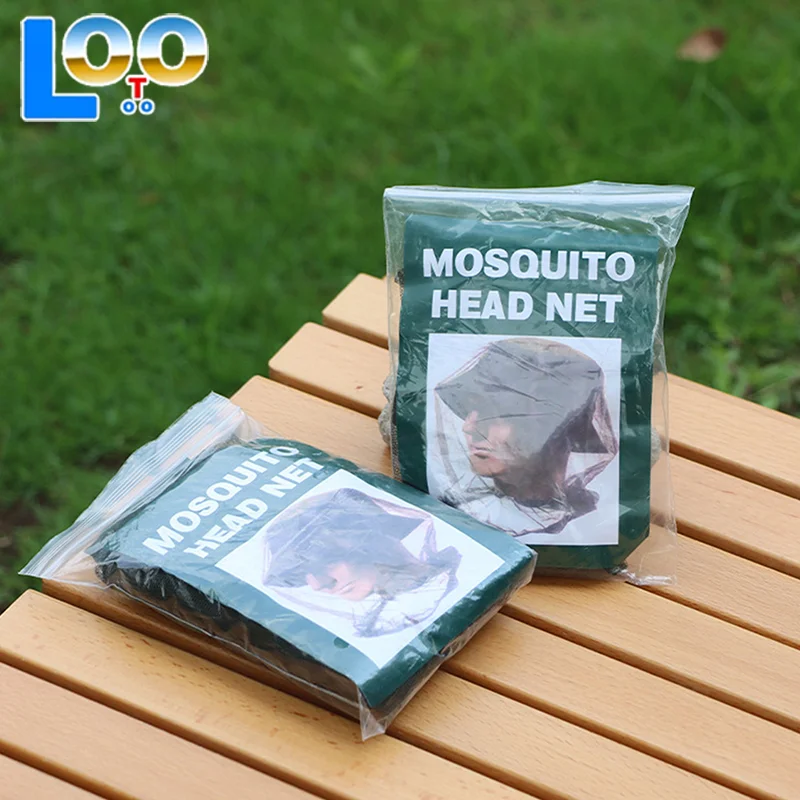 5 pezzi di arrivo sicuro da viaggio campeggio berretto a rete midge zanzara insetto cappello bug rete per la testa rete per la testa protezione per la testa