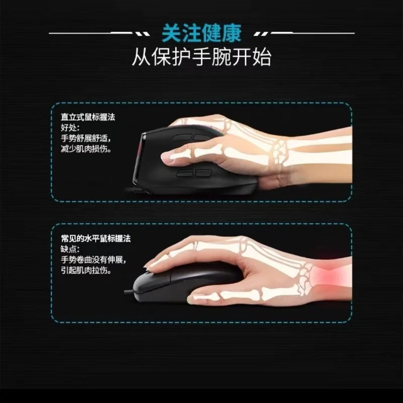 

F36 Vertical Vertical Wireless Bluetooth Dual Mode Mouse Rechargeable Macro Definition Office Game Mouse