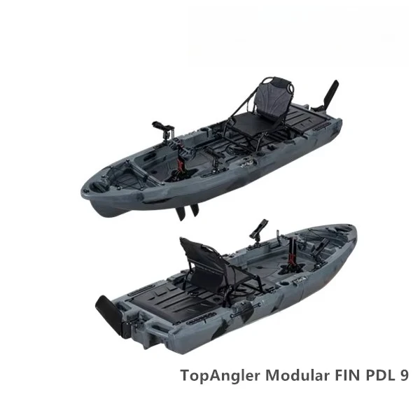 LSF 2.75 متر وحدات صيد قوارب الكاياك 1-شخص تصميم جديد مع دواسة زعنفة قابلة للفصل قابلة للطي HDPE هيكل بلاستيكي للبالغين الرياضات المائية #2