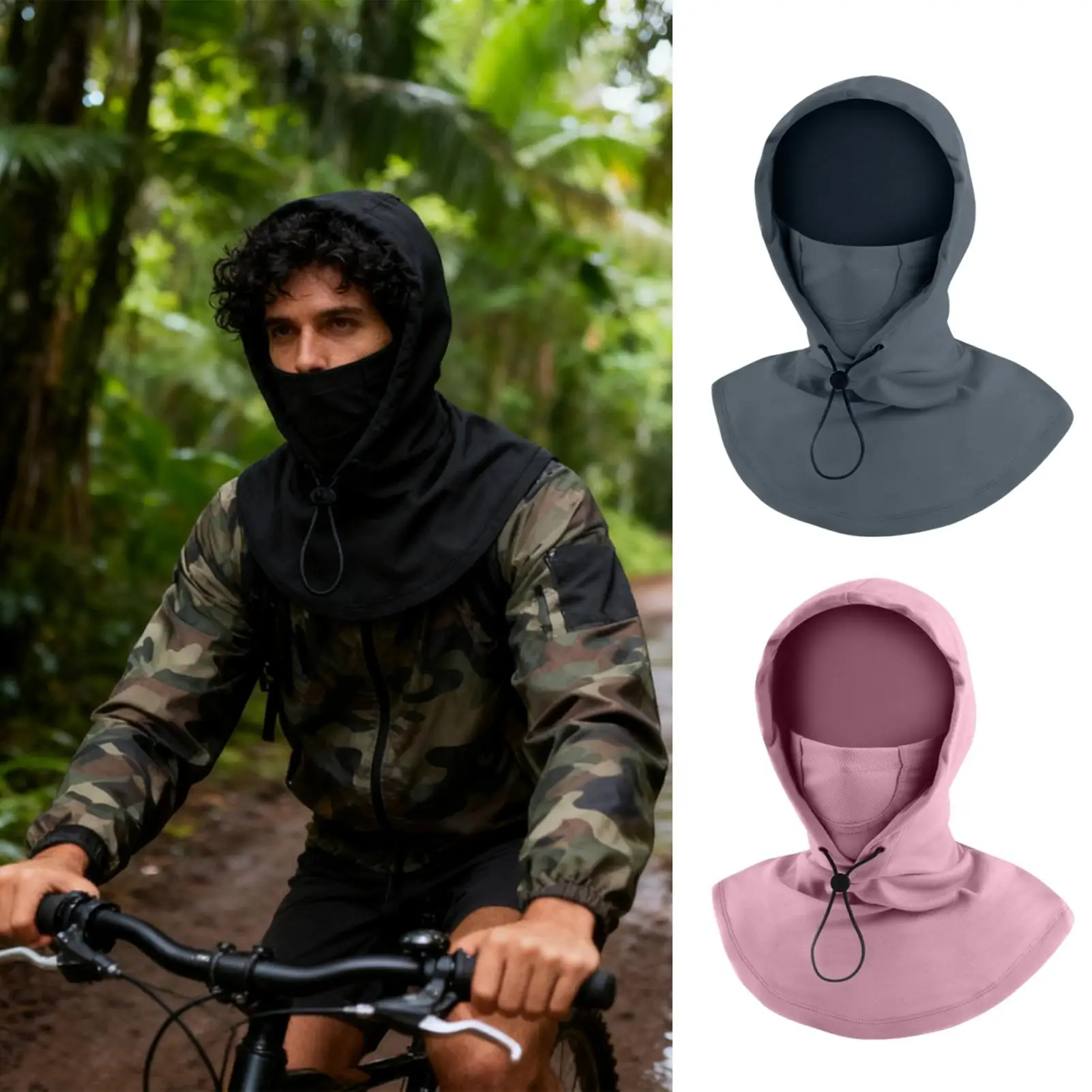 

Winter Women Men's Motorcycle Bike Helmet Inner Caps Cycling Skiing Face Mask Thermal Windproof Hat For Working Snowboarding