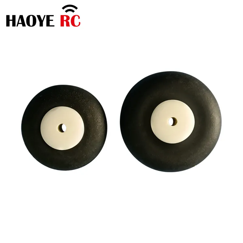 Haoye 2 Pcs/Lot Mini Tail Wheels Sponge Tire Color Black And White For RC Aircraft Model Accessories Dia16-30mm