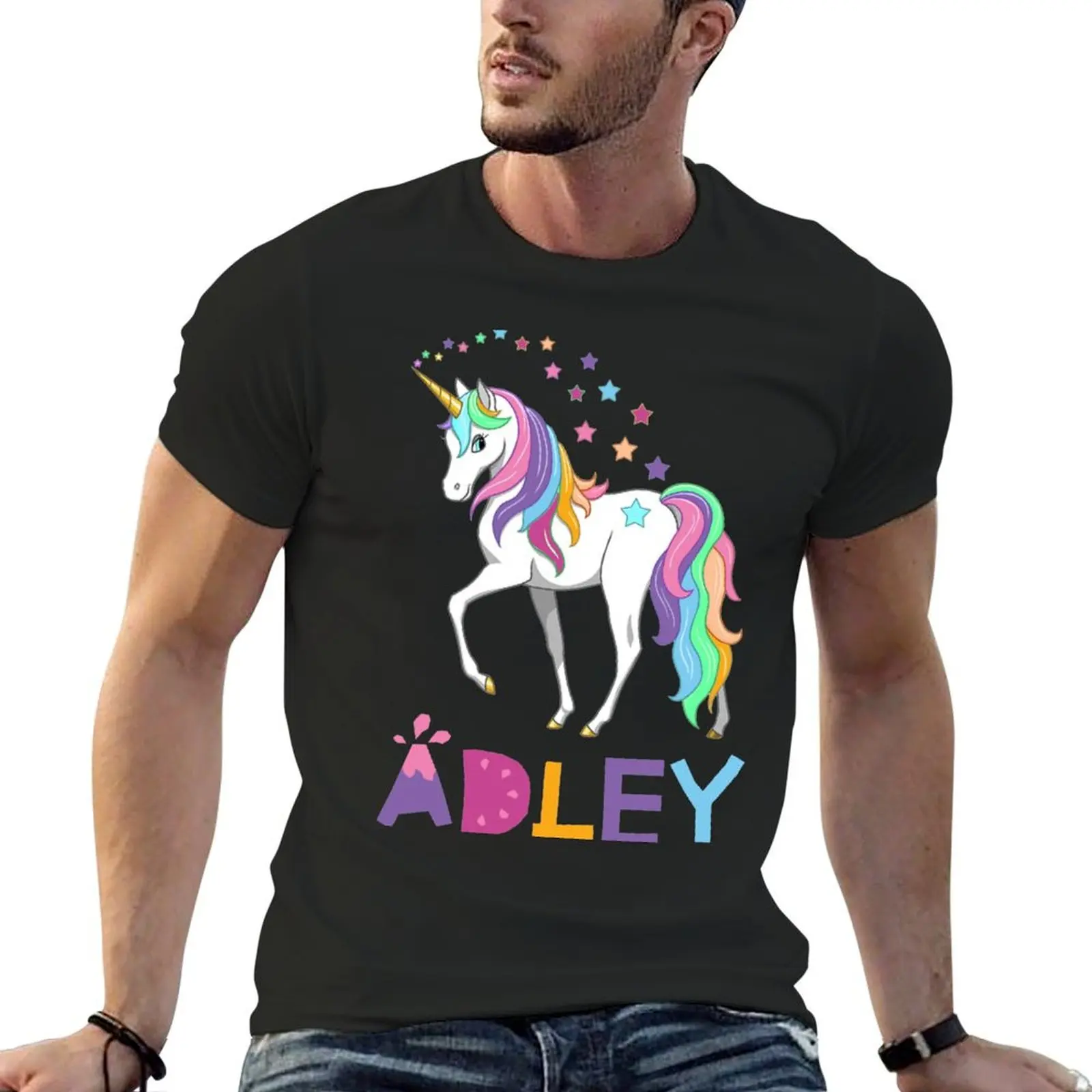 

little adley girl unicorn T-Shirt shirts graphic aesthetic clothes vintage graphic tee mens tall t shirts