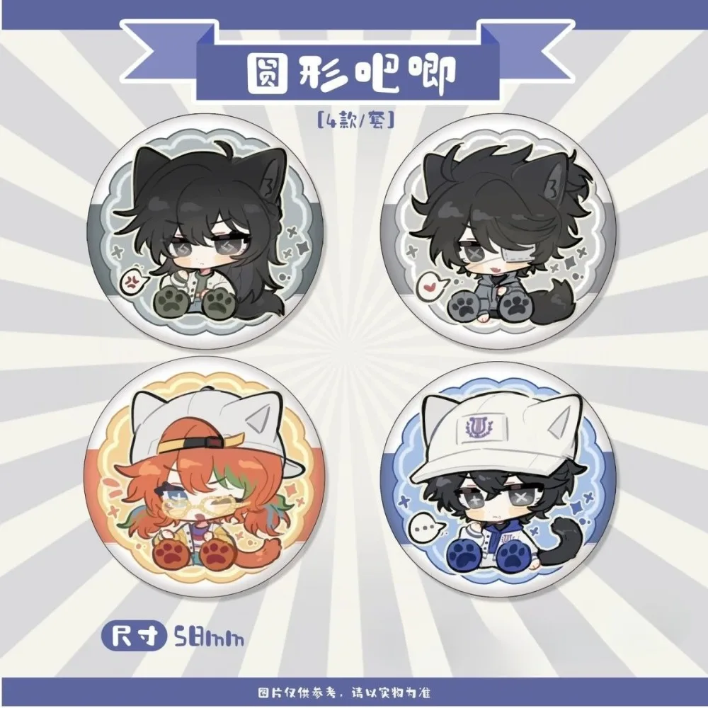 Game Identity V Q Version Badge Prisoner Mercenary Cheerleader Antiquarian 58mm Tinplate Brooch Pin Round Badge Backpack Decor