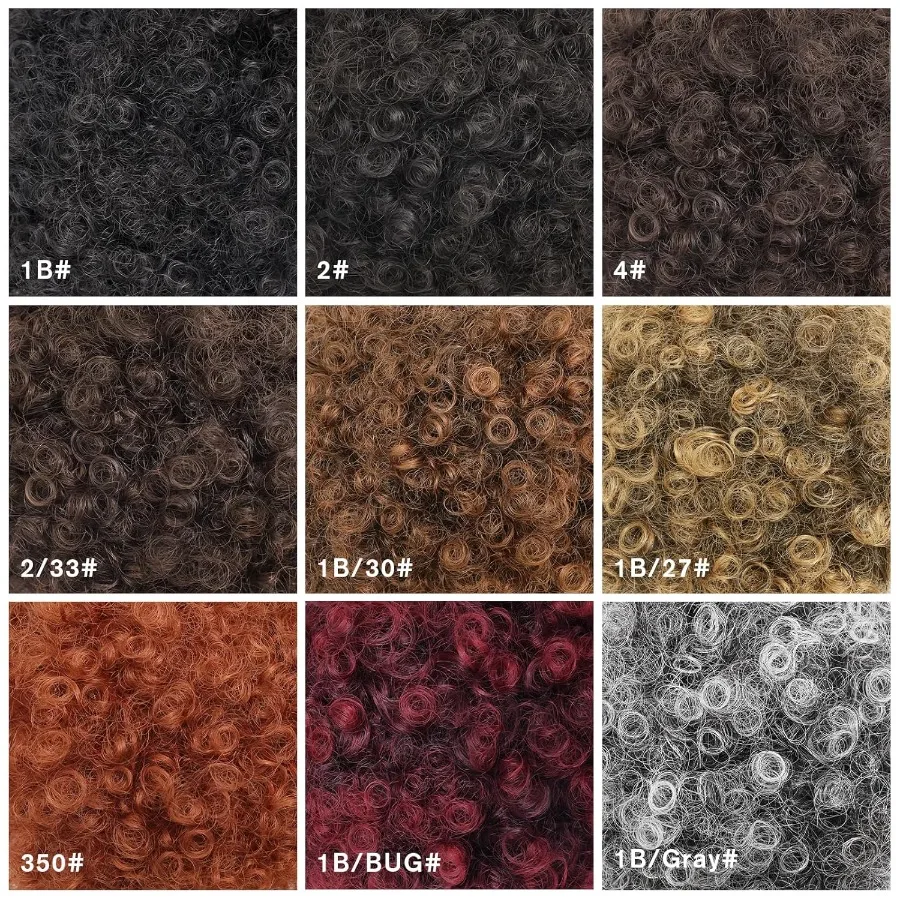 مشبك أفرو منتفخ على وصلة ذيل حصان صناعية للنساء ذوات البشرة السمراء، كعكة قصيرة غريبة للنساء والفتيات مثالية لكل منها