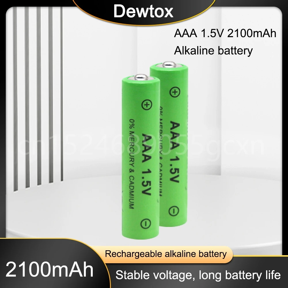 Batería alcalina AAA para juguetes, pila recargable de 2100mah, 1,5 V, para Control remoto, 1-2 piezas