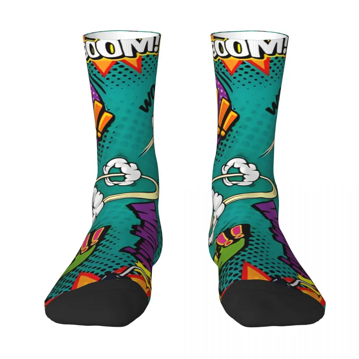 Comic-Elemente Socken Herbst Hand gezeichnete Strümpfe Retro Erwachsene Männer mittel weiche Socken Grafik Outdoor rutsch feste Socken