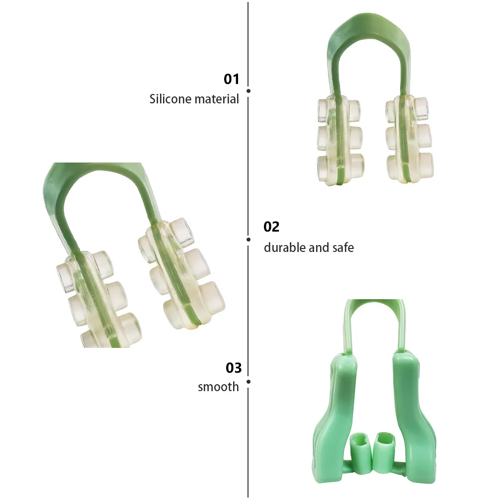 

U Type Silica Gel Nose Clips Set for Sleep Mouth Tape Shaping Lifting Easy to Wear Clean Safe Smooth Women Nasal Splint