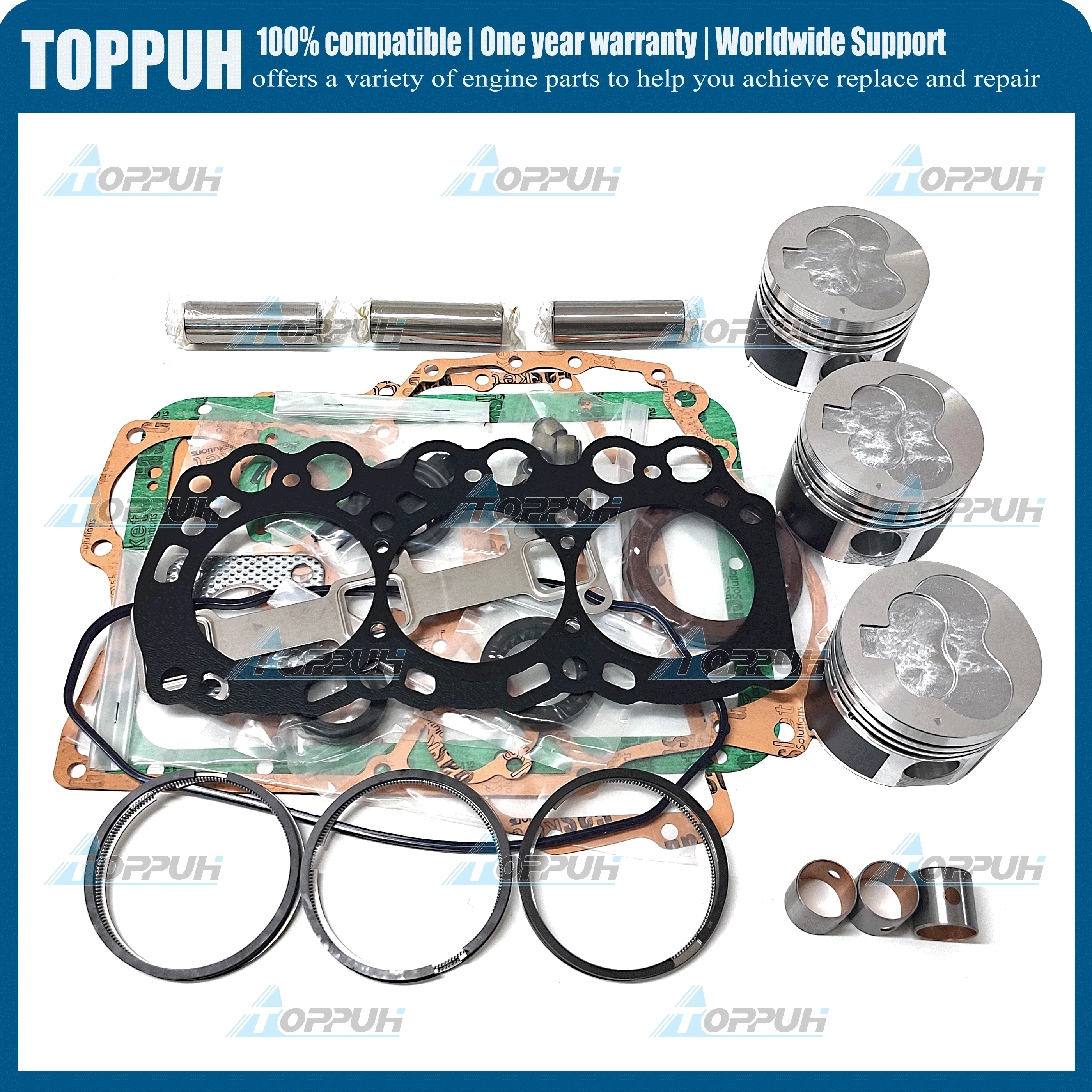 For Mitsubishi L3E Engine Piston Ring Gasket Set Engine Rebuild Repair Kit