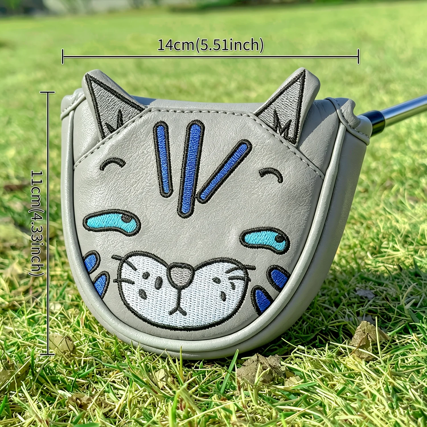 1pc Cute Cat Pattern Style Golf Club Head Cover, Golf Putter Cover, Golf Mallet Putter Cover, Semi-Circular Putter Cover, image 6