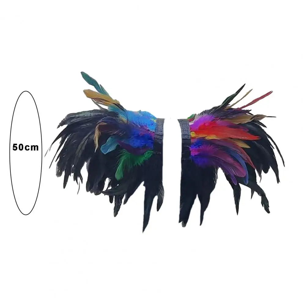 Adjustable Faux Feather Wrap Faux Feather Shawl Cosplay Feather Shrug Shawl Cape for Halloween Party Stage Performance