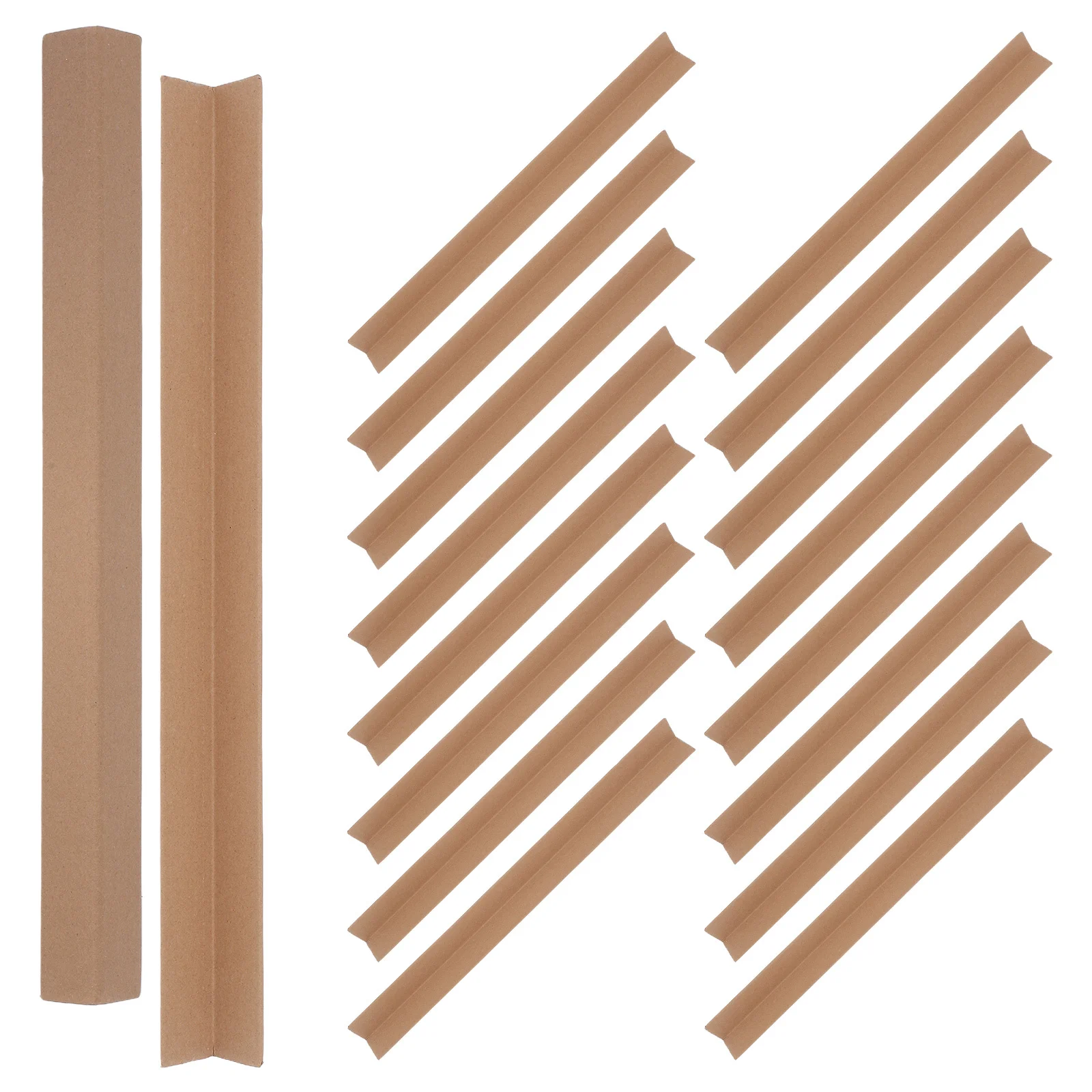 20pcs Cardboard Edge Protectors Heavy Duty L-Shaped Corner Guards For Shipping Boxes Reinforced Furniture Frame Protection