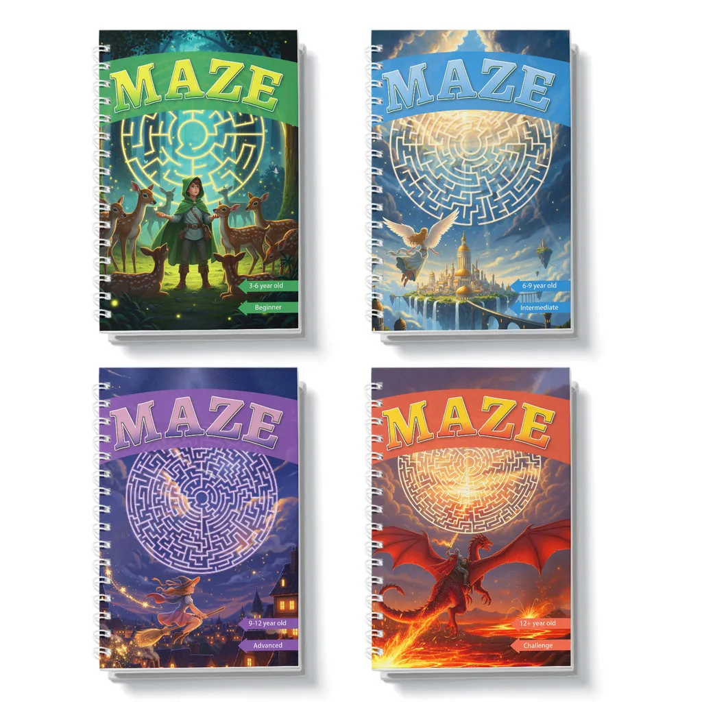 Early Education Maze – 3rd Edition, Set 10| Beginner → Challenge Logic Puzzle Workbooks • Improve Focus, Fine Motor Skills