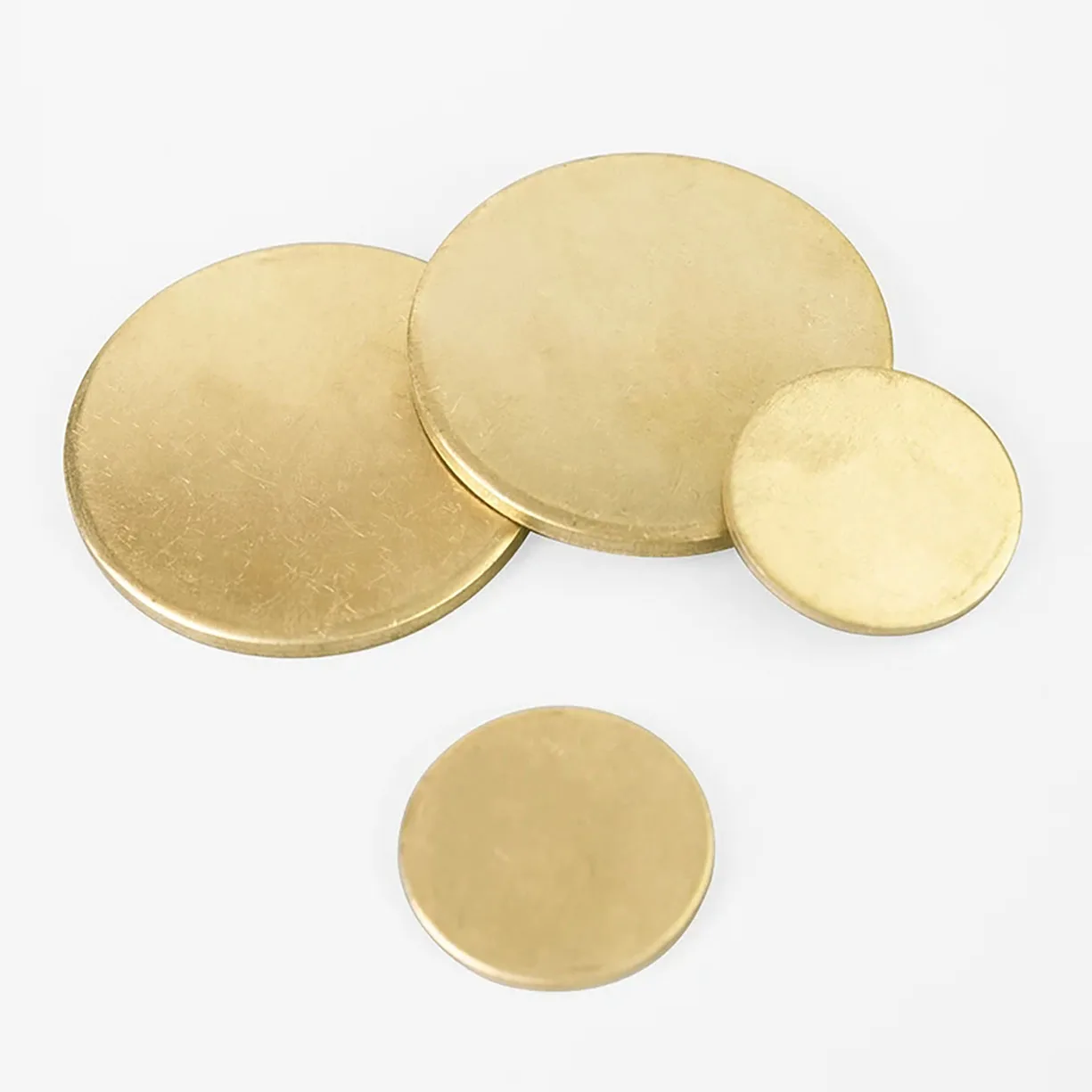 H62 Brass Disc Brass Gasket Pure Copper Round Plate Brass Parts Cutting Dia 10mm - 200mm Thickness 1.5mm 2mm 3mm