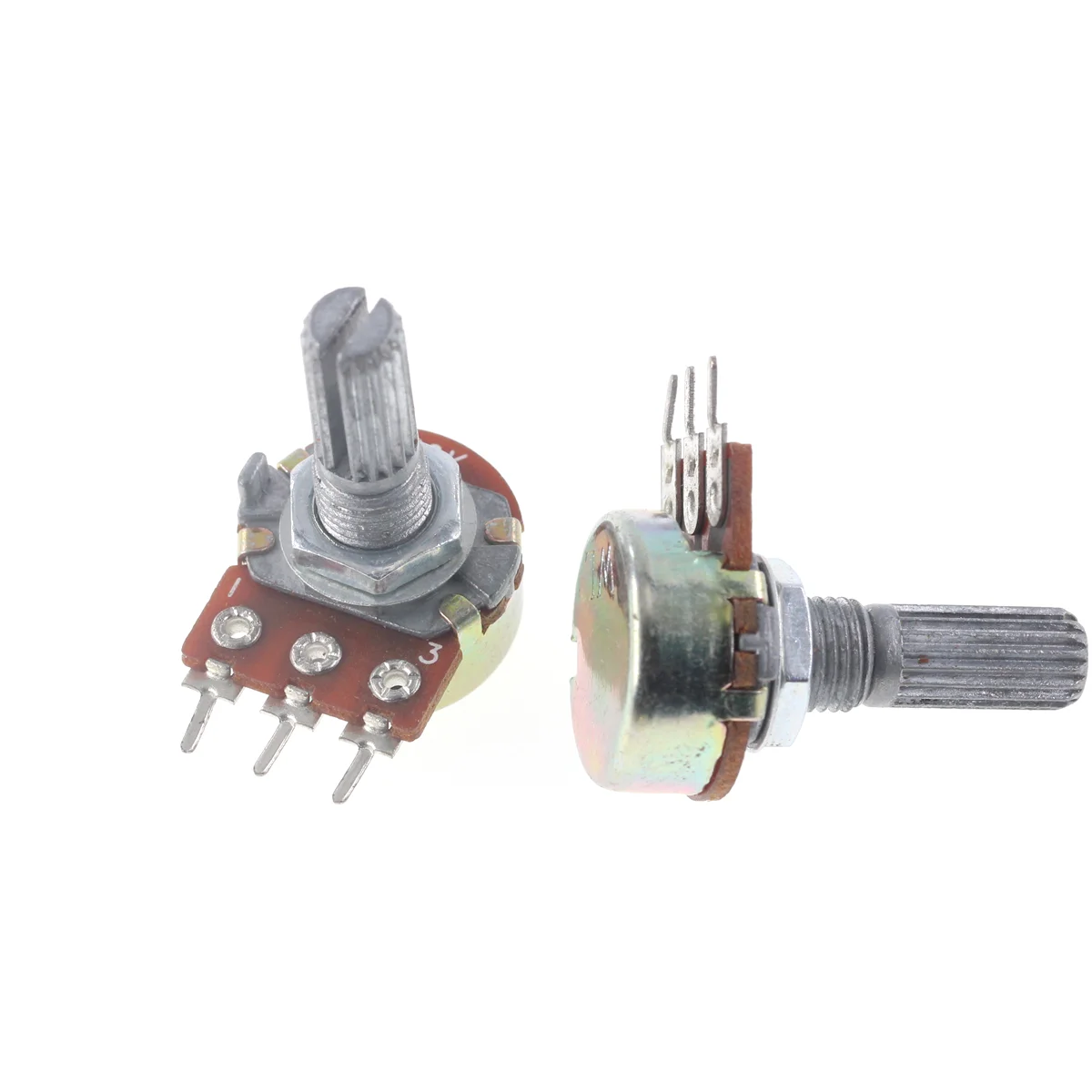 5 قطعة واحد مزدوج الجهد L15MM L20MM WH148 B1K B2K B5K 10K 20K 50K 100K 250K 500K 1M 3PIN 6PIN