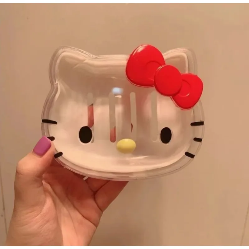 Hello Kitty cartoon creative cute doll shape household bathroom soap drain box student dormitory portable storage box with lid