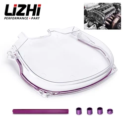 LIZHI Clear Cam Gear Cover Timing Belt Cover Turbo Cam Pulley For 96-05 Mitsubishi Evolution Lancer EVO4-8 4G63 LZ6338