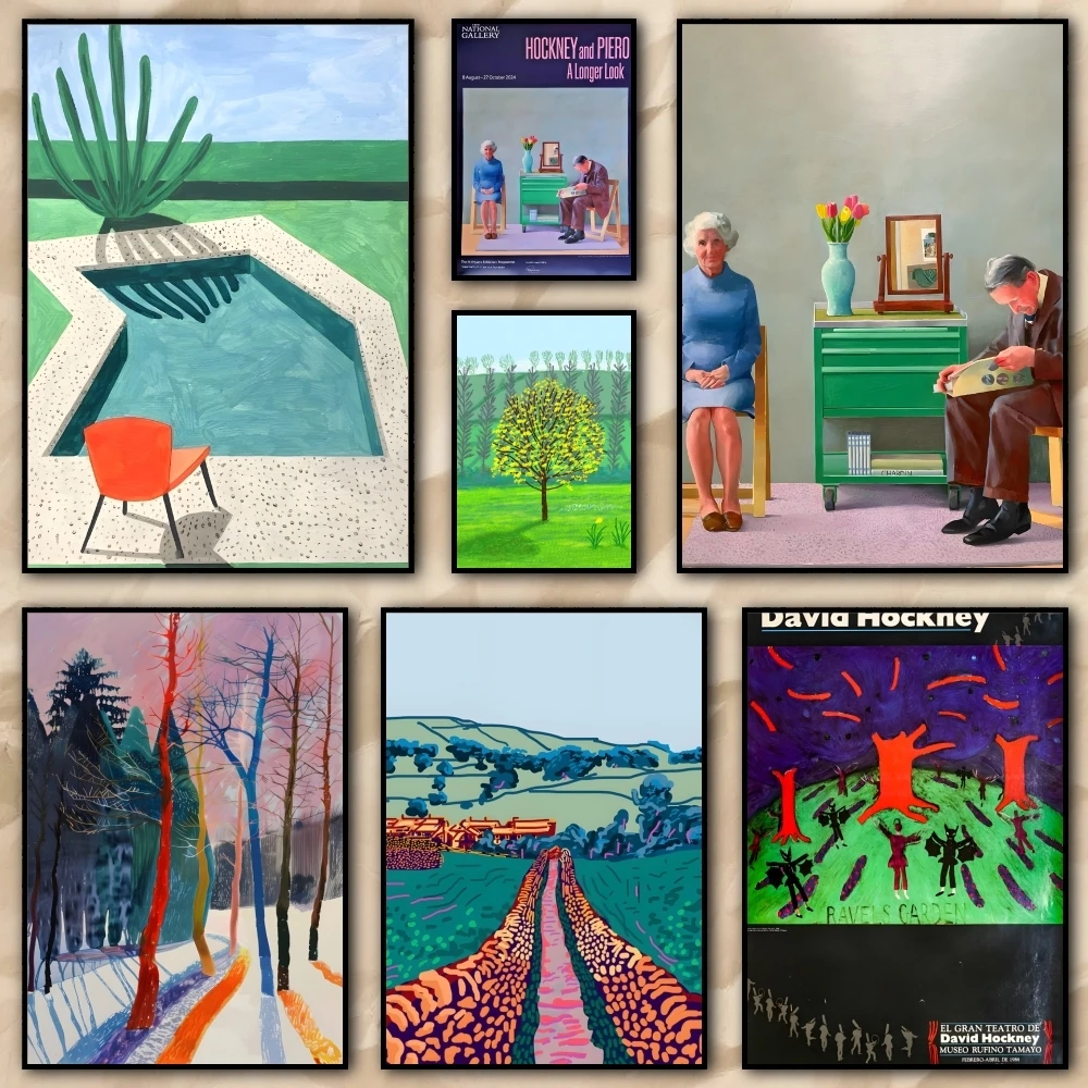 David Hockney Kunstdrucke, Gemälde, HD-Poster, Wohnzimmer, Schlafzimmer, Bar, ästhetische Dekoration