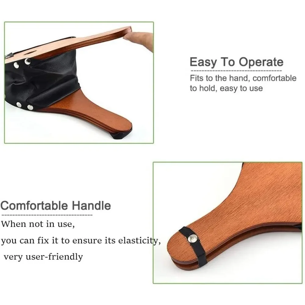 Picture 5: Premium Wooden Fireplace Blower Durable Efficient Heat Distribution Hand Fan for Fireplace Grilling Fire Stoves Barbecue Tools