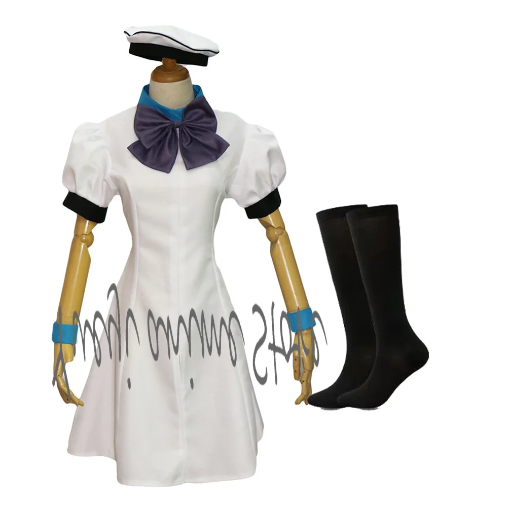 

Customized -Ryugu Rena Cosplay Costume Unisex White Anime Uniform Dress for Halloween Party Event