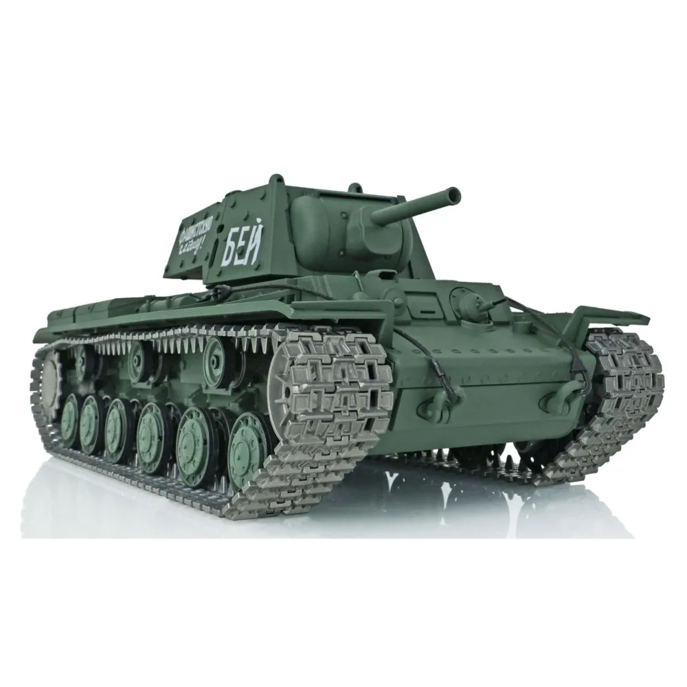 2.4G Heng Long 1/16 Escala 7.0 Atualizado Soviético KV-1 RTR RC Tanque 3878 Faixas de Metal Veículos Panzer TH17464