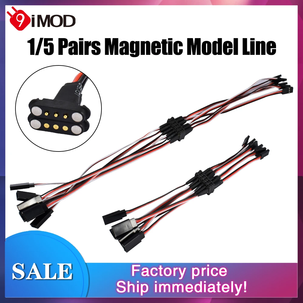 9IMOD 20CM 36CM Magnetic Model Cable Magnetic Suction line Simulation Plastic Snap-on Cable For RC Cars Boat Plane DIY Model