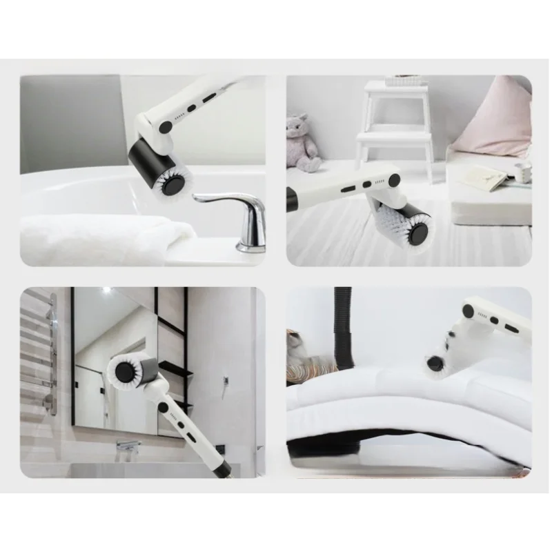 

Customizable New Kitchen Floor Brush Multi-Functional Electric Roller Brush BBQ Grill Cleaning Brush Adjustable Angle Bathroom