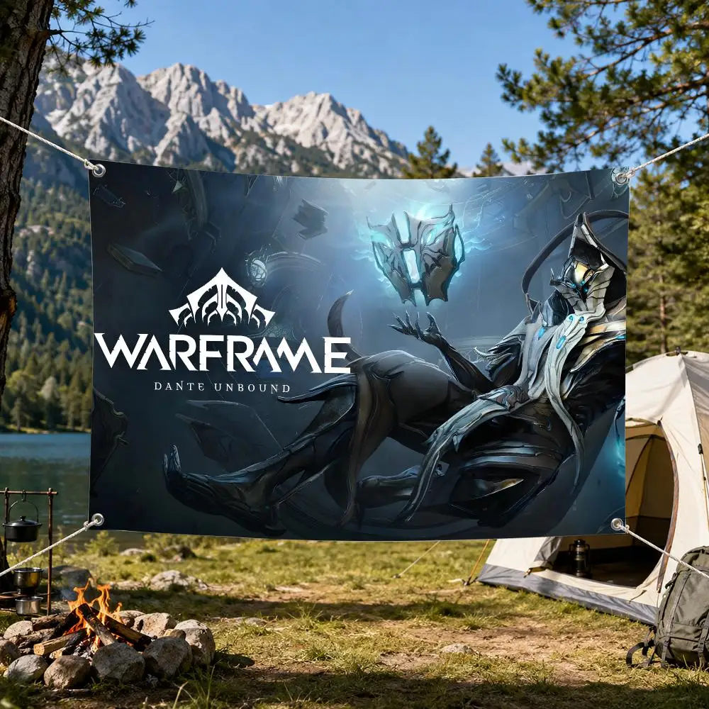 Warframe Flags Aesthetic Wall Tapestry Printed Wall Hanging Living Room Party Outdoor Decor