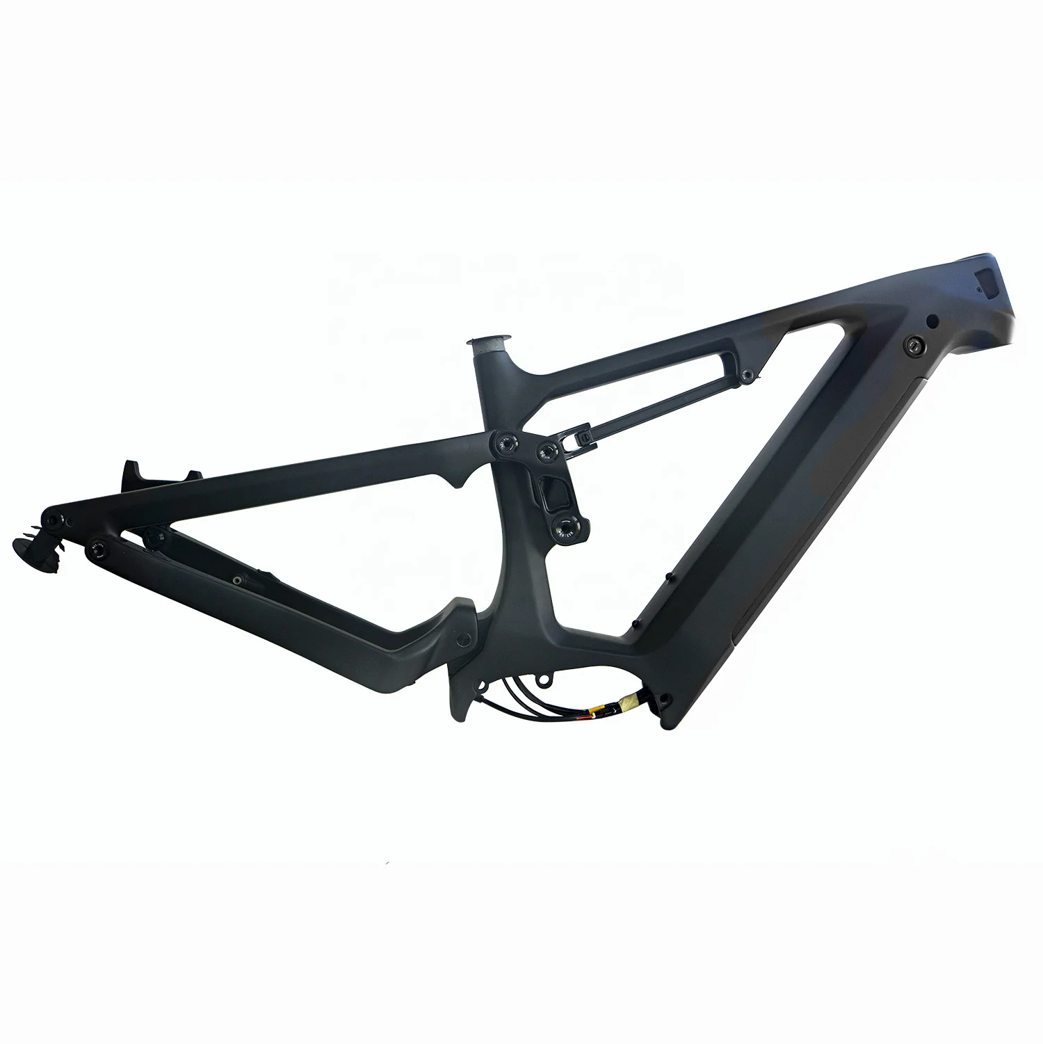 Carbon Fiber Fat Tire Dengfu E23 Ebike Frame Bafang G510 M620 1000w Motor Hidden Down Tube Battery Full Suspension Frame - view 3
