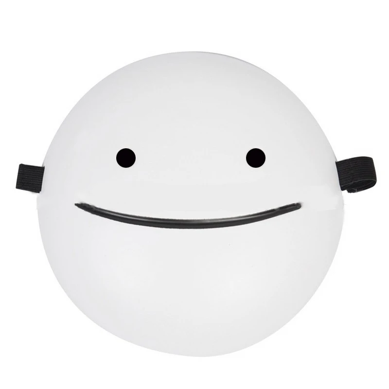 Anime White Helmet Cartoon Smile Dreams maschere maschera Cosplay maschere di Halloween puntelli per feste accessori Cosplay Costume puntelli regalo