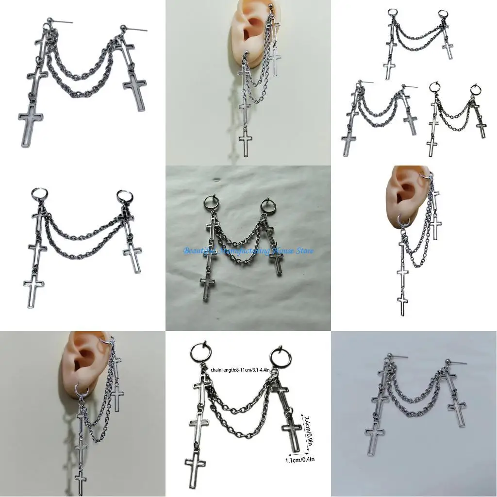 

E56A Fashionable Women Earrings Elegant Tassels Charm Earring Punk Accessory
