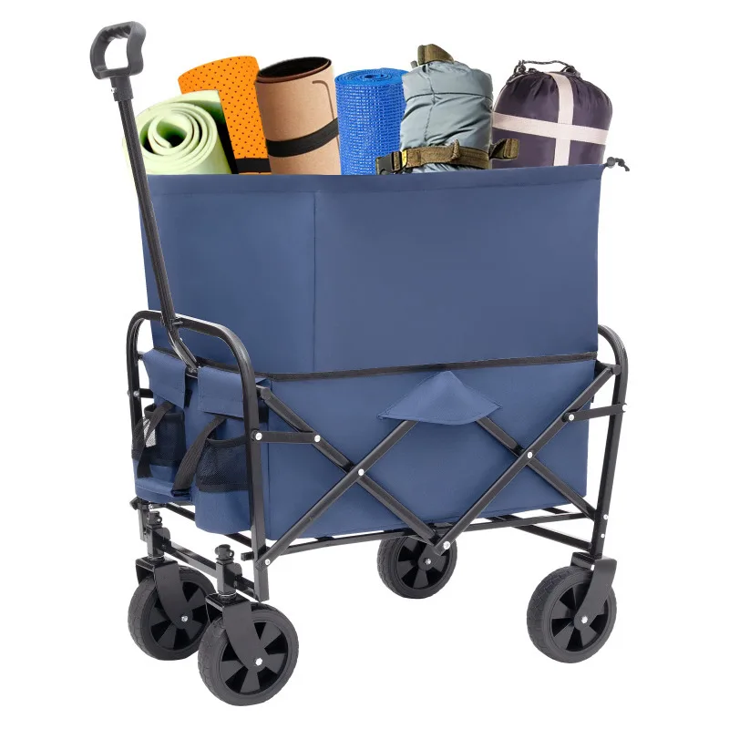 

Minimeetall Extention Collapsible Foldable Beach Heavy Duty Utility Wagon Grocery Cart For Camping Shopping Sports Gardeing