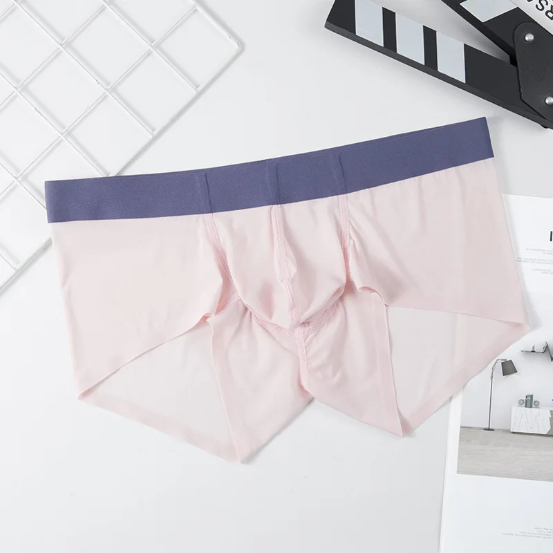 Mens Boxer Underwear Ultra Thin Men's Seamless Translucent Panties Penis Pouch Underpants Breathable Sexy Shorts 4xl U Convex