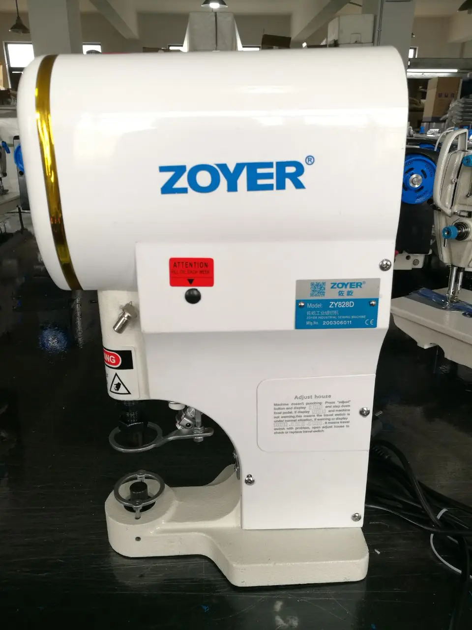 ZY828D Zoyer Direct Drive Snap Button Attaching Machine With Infrared Sewing Machine