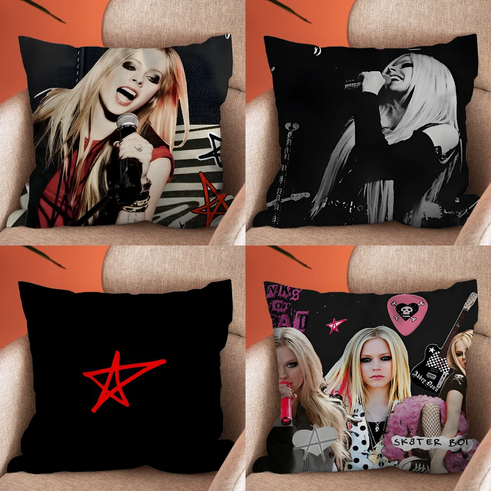 Singer A-Avril L-Lavigne Pillow Case Soft Cushion Cases for Farmhouse Sofa Decor Home Decorations and Protector Pillow Case